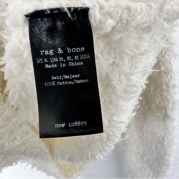 Rag & Bone Knit Womens Christina Textured Cardigan Sz Small Ivory Button Up - Picture 5 of 6